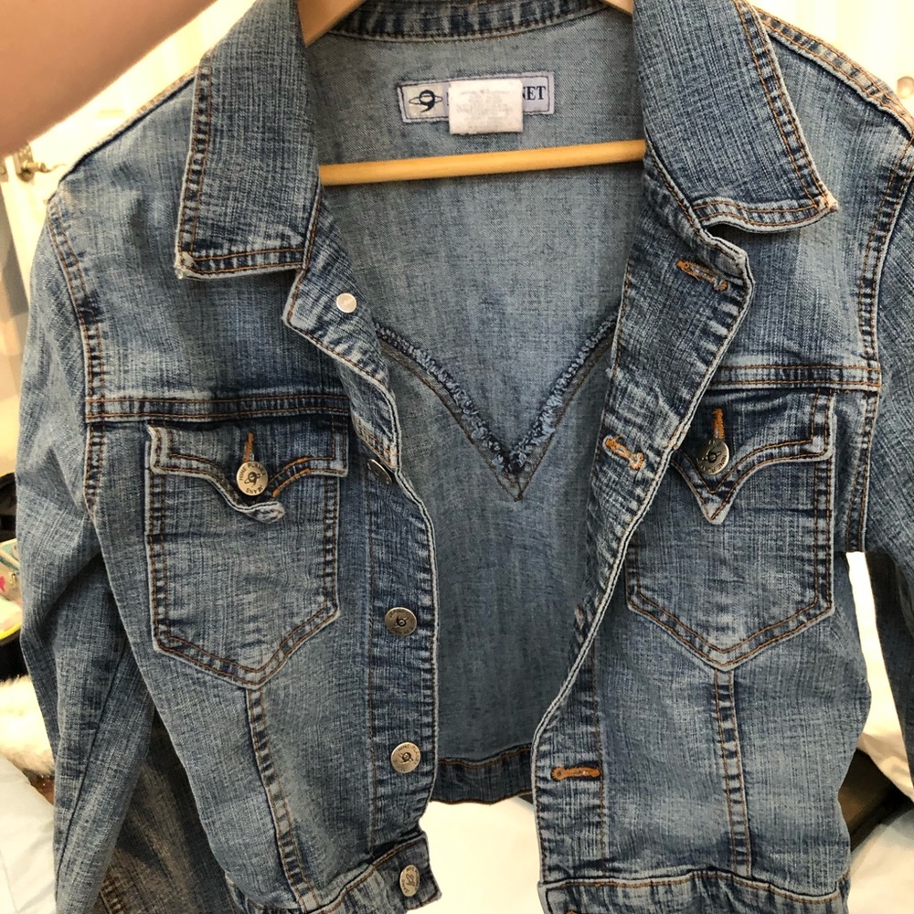 Denim Long Sleeve Shirt Sweater